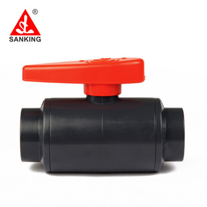 Sanking UPVC 20-63mm T Handle Compact Ball Valve  Plastic UPVC CPVC  PVC Ball Valve PVC Long Handle Ball Valve