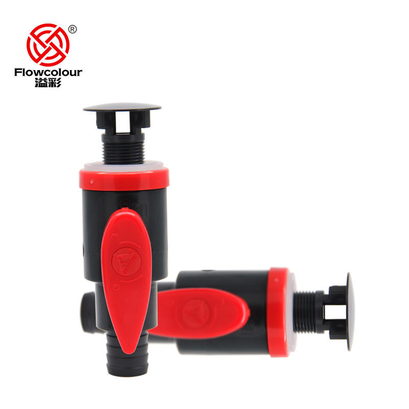 Flowcolour UPVC 20-32mm Drainage Ball Valve Bulkhead Valve PVC Drain Valve For Fish Tank And Aquarium