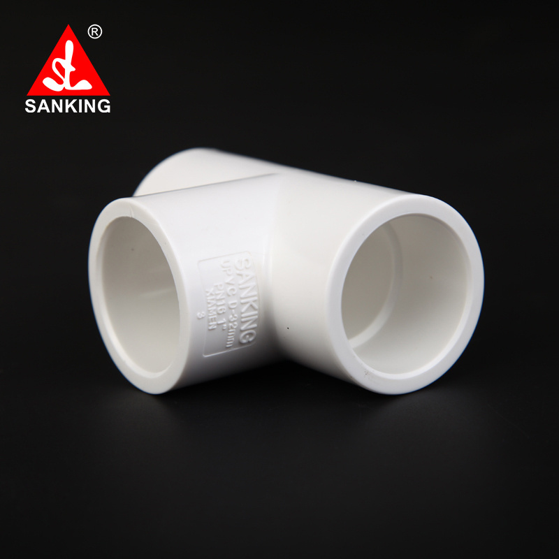 Sanking 25mm PVC Tee White Aquarium Tube Plastic Joint Equal Union Tee PVC Accessories Plastic Pipe Fittings Catalogue