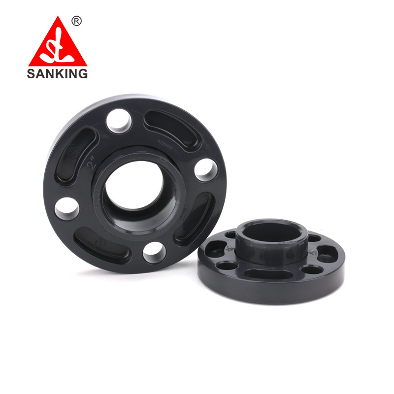 Sanking 20-315mm UPVC Van Stone Flange  PVC Flanged Pipe Fittings Flange And Quick Coupling For PVC Pipe Flanged Fittings