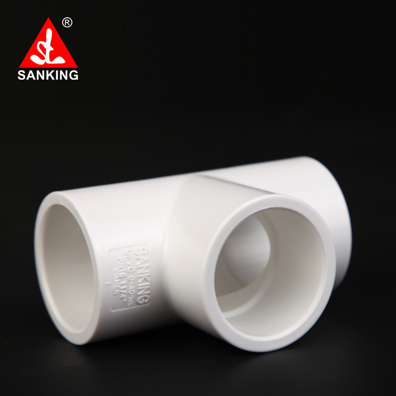 Sanking 25mm PVC Tee White Aquarium Tube Plastic Joint Equal Union Tee PVC Accessories Plastic Pipe Fittings Catalogue