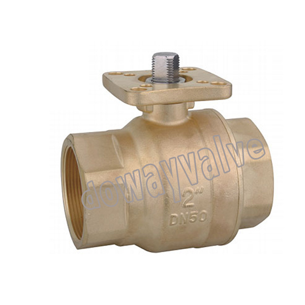 ISO5211 Mounted Pad Brass Ball Valve DW202