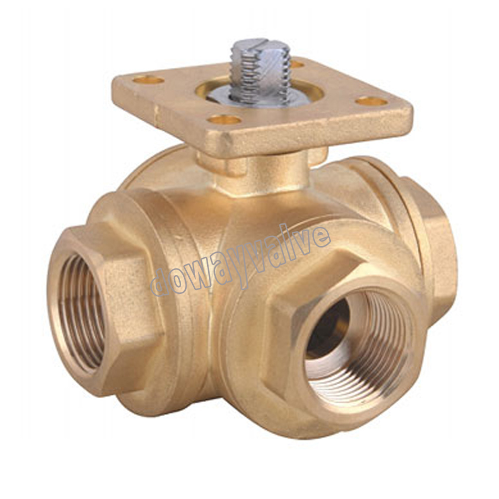 ISO5211 Mounted Pad Brass Ball Valve DW202