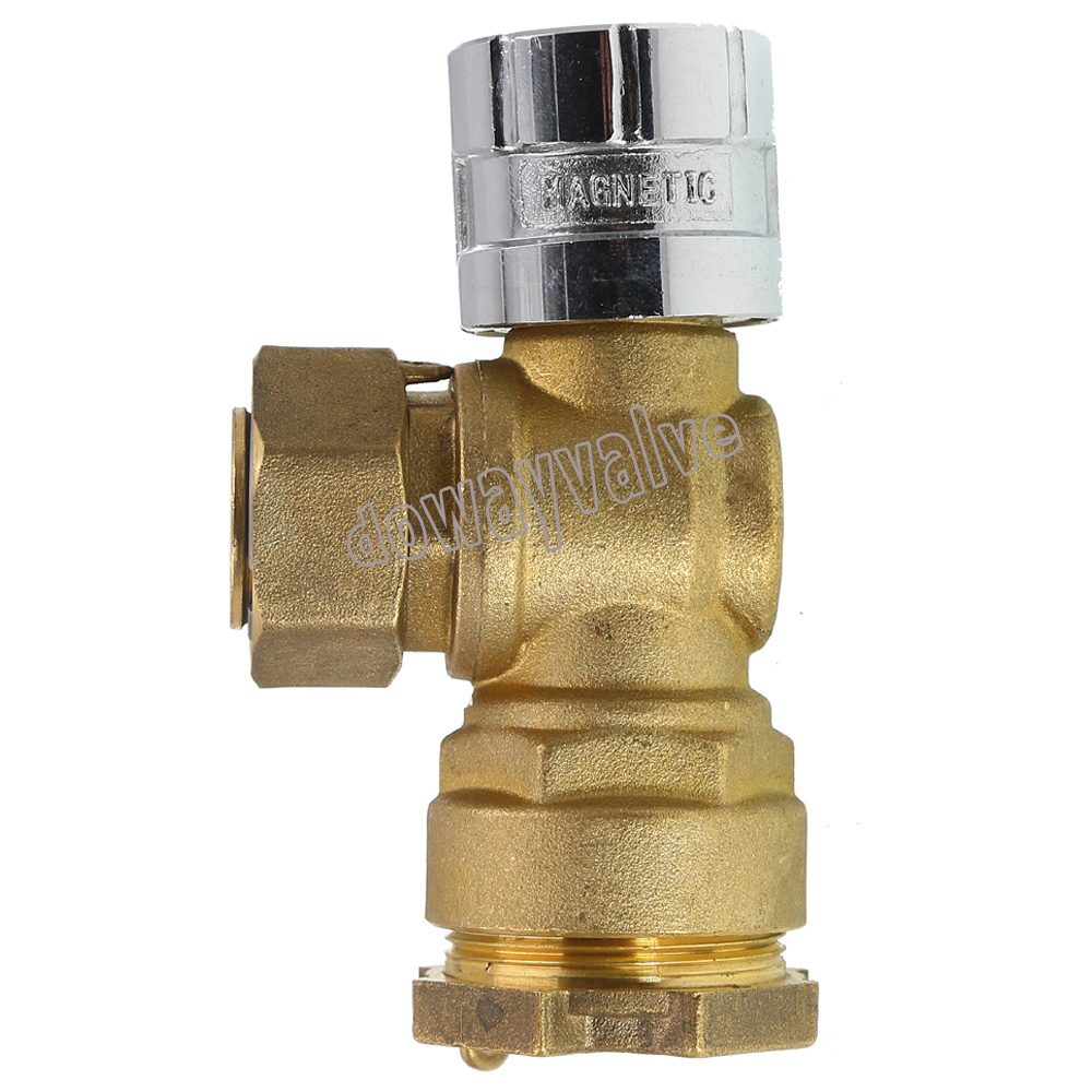 Brass lockable ball valve with key lock device DW310