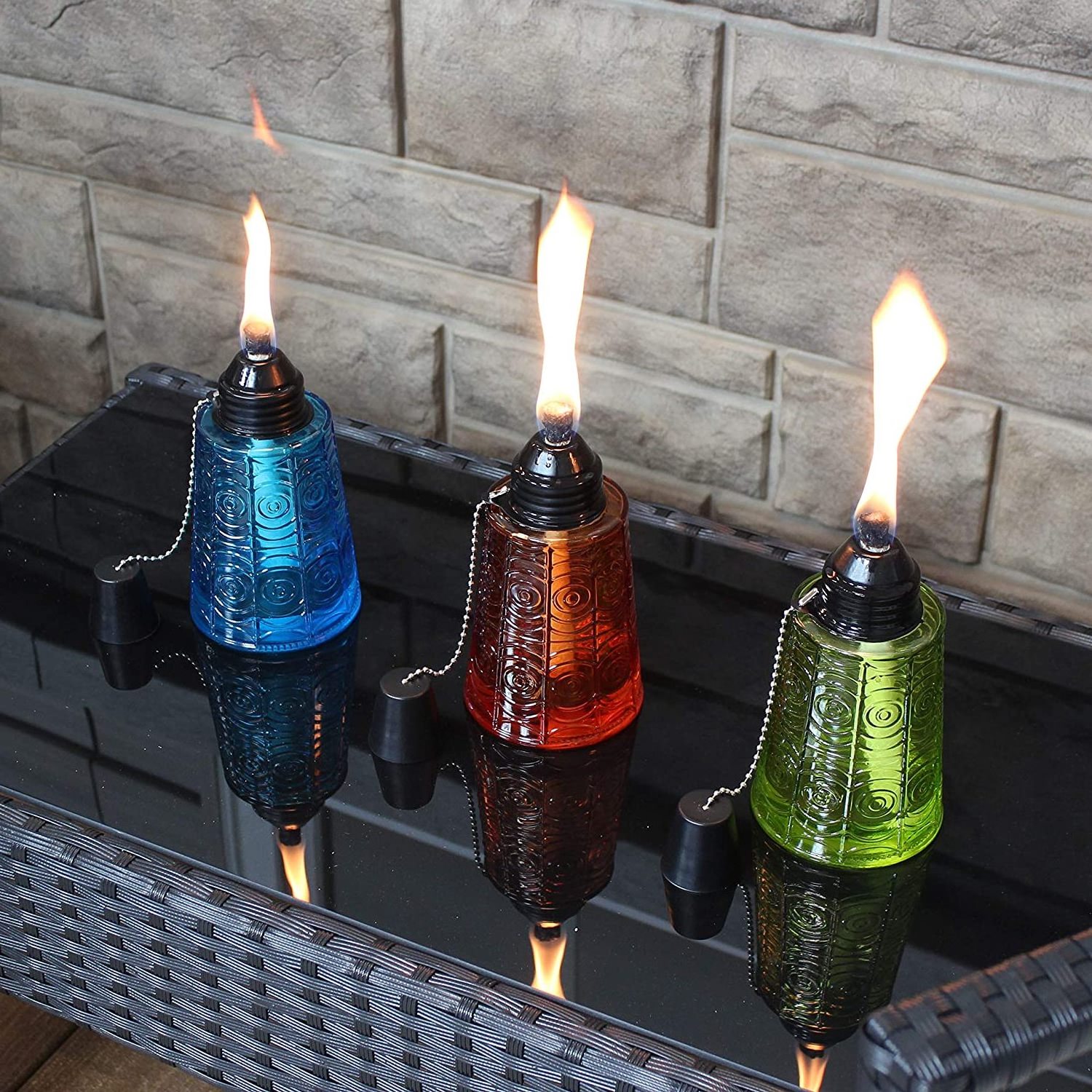 Wholesaler for TIKI Torch-Glass Table Torch -Outdoor Patio and Lawn Torch