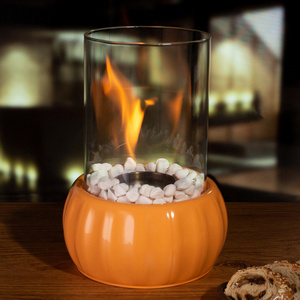 Metal Pumpkin Tabletop Fire Pit Outdoor&Indoor Smokeless Alcohol Burning Camping Desktop Fire Pits