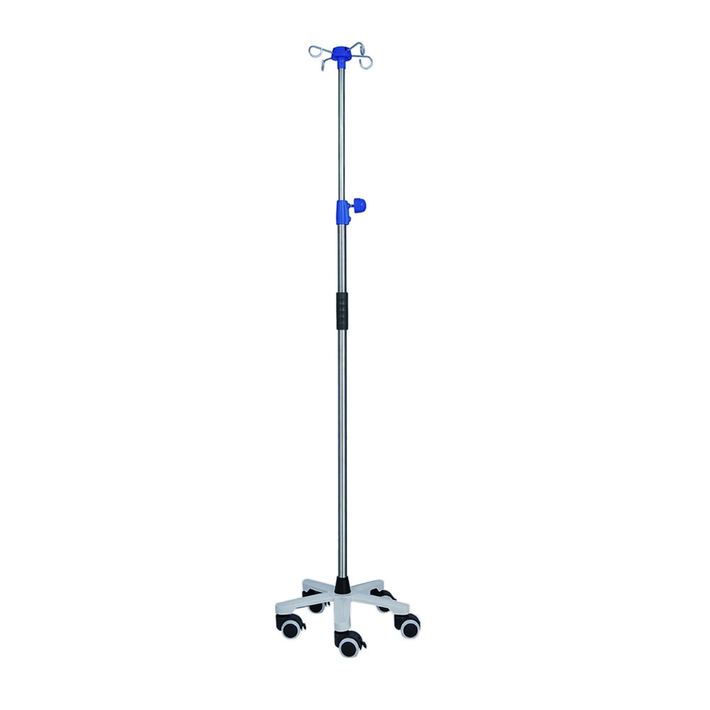 hospital Infusion Stand 5 legs IV Pole Height adjustable Stainless Steel IV Drip stand