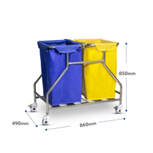 Good Sell Medical Waste Collection Trolley Hospital Cart Soiled Linen laundry Nursing Stainless Steel Dirt Trolley Cart