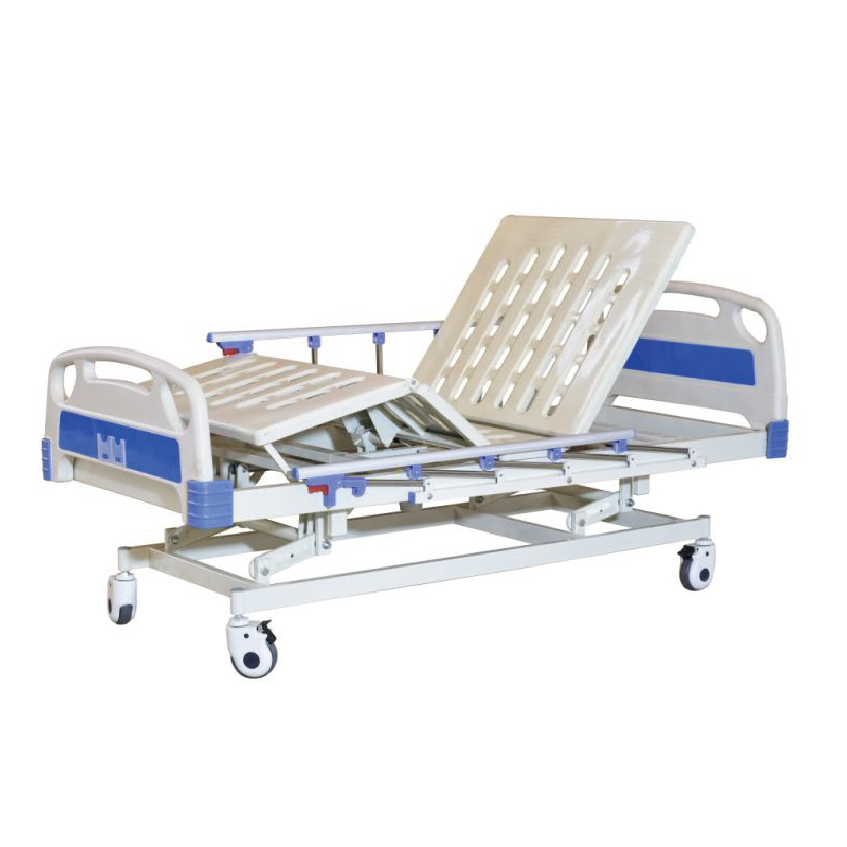 Transfer Hospital Patient Medical Stretcher Bed With Central Locking