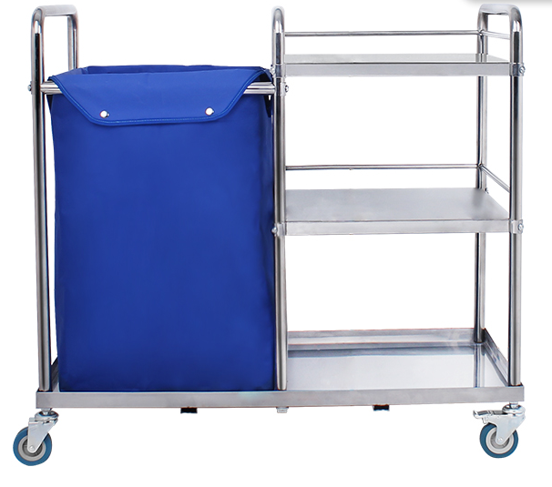 Good Sell Medical Waste Collection Trolley Hospital Cart Soiled Linen laundry Nursing Stainless Steel Dirt Trolley Cart