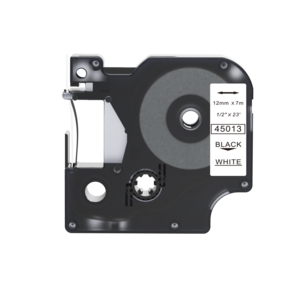 Compatible Label Tape 45013 Black on White  DYMO D1 12mm*7m label printer 45013 laminated  for LM 160 280 label maker