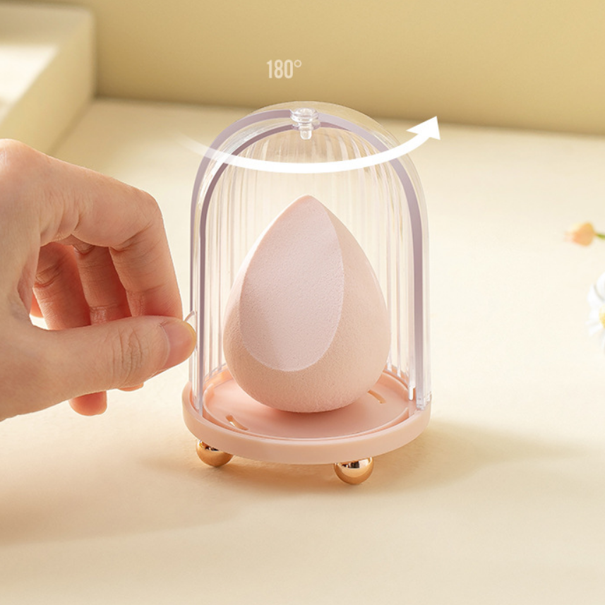 Beauty Container Cosmetic Makeup Puff Powder Blender Case Holder Travel Capsule Make-Up Sponge Holder