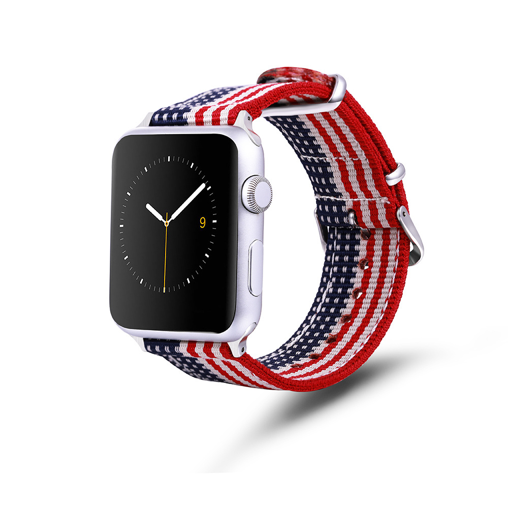 FLS381007 American flag printed metal 304 316  jewelry smart watch bracelet stainless steel band watch women bracelet