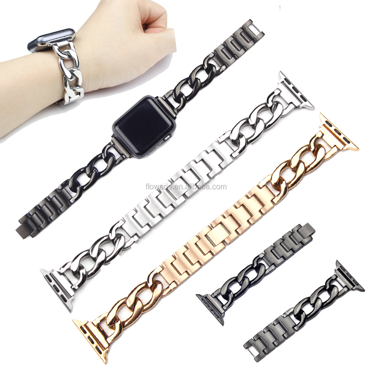 316L stainless steel girl women strap 38mm 40mm 42mm 45mm 44mm 45mm 8 ultra 7 se 49mm  Multicolor optional for apple watch hand