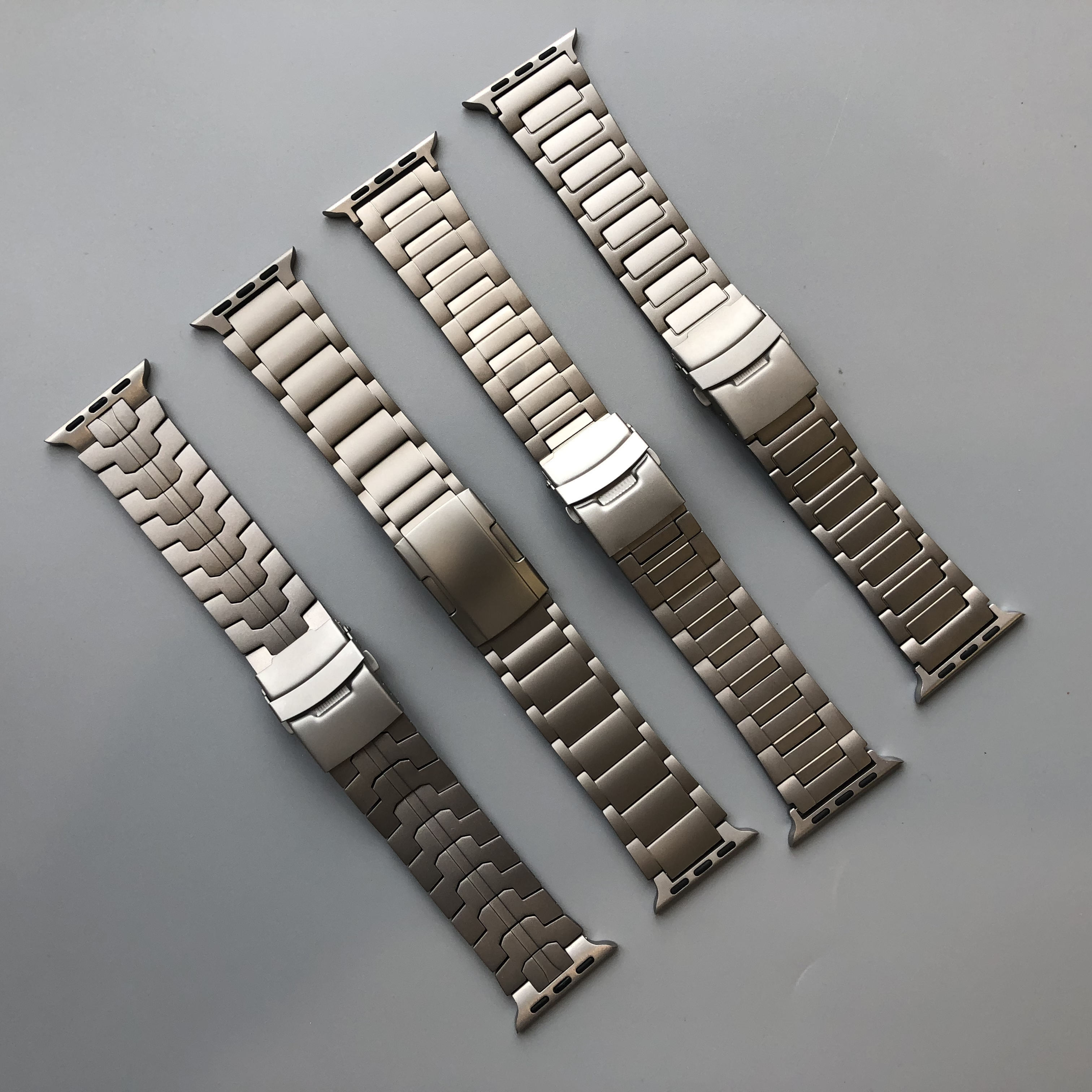 Double Button Clasp Bracelet armband alloy TA1 45mm 44mm fSeries 9 8 7 Ultra 2  49mm pure for titanium Apple Watch Ultra band