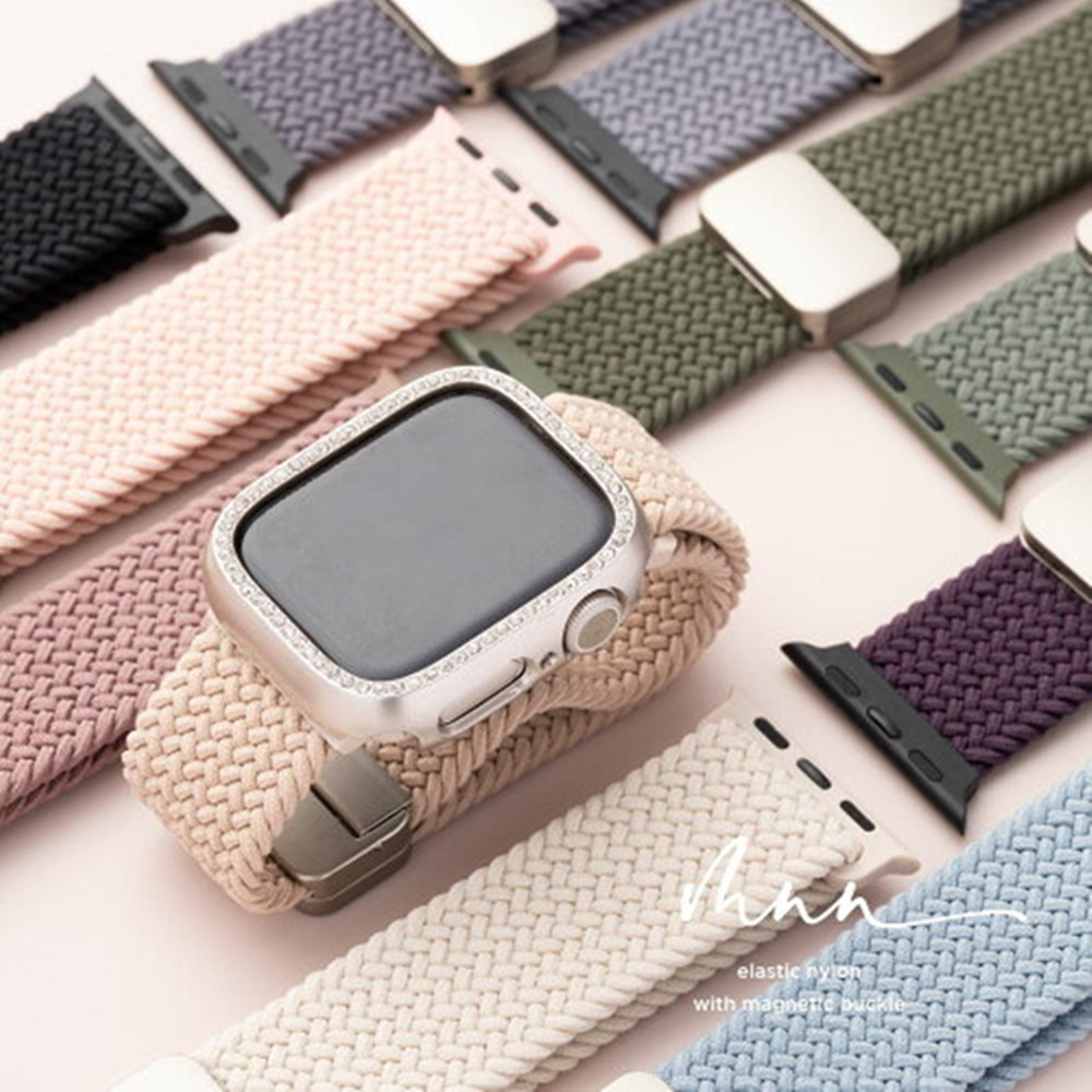 luxury Smart Braided alpine Nylon Women Solo Loop Sport Nylon Magnetic buckle Strap 41mm 49mm Ultra 2 for apple watch nylon band