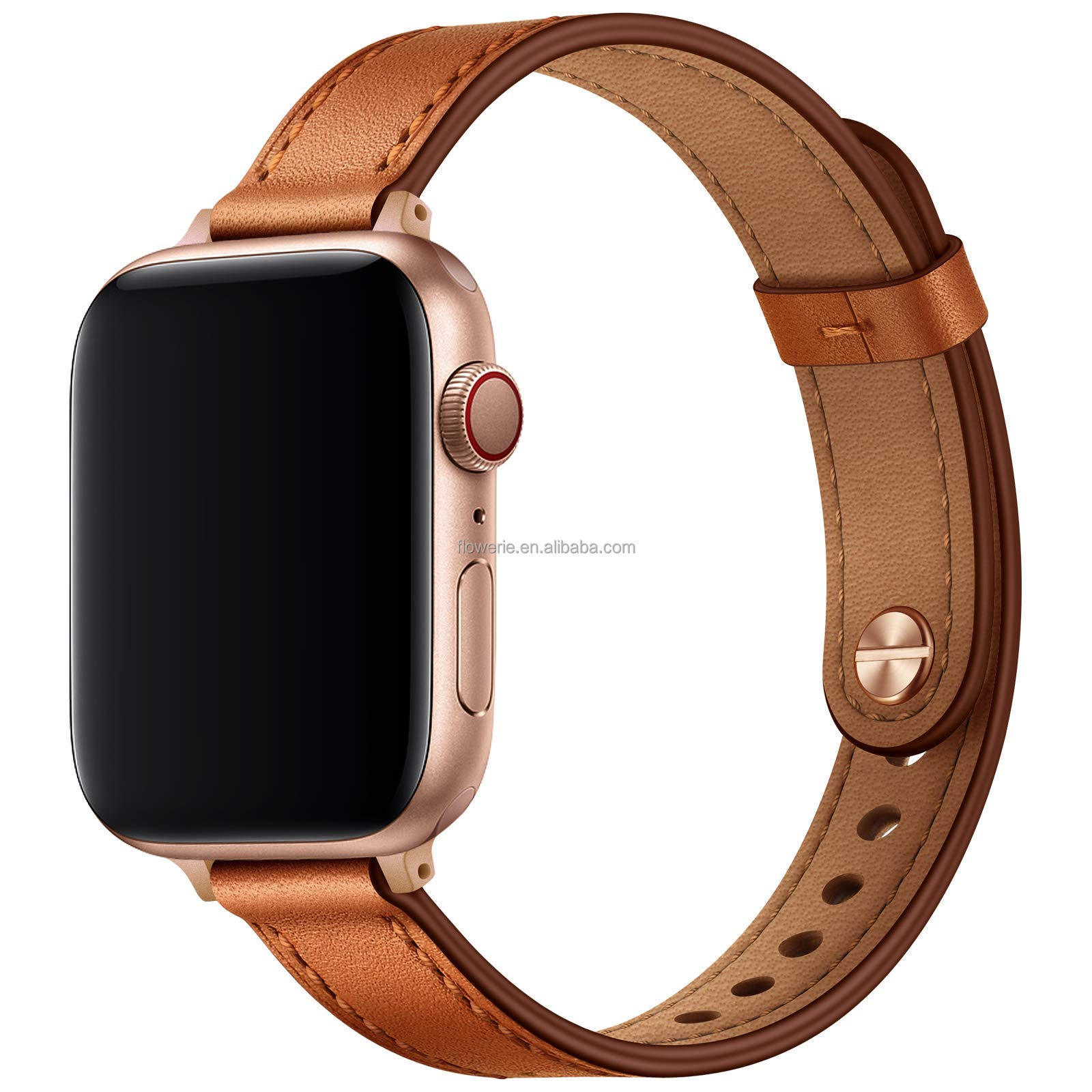 Women original Genuine Leather Band Replacement Thin Strap for Slim Band Apple Watch Band 41mm 40mm 45mm 44mm  8 ultra 38mm 42mm