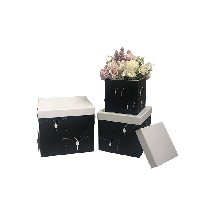 SEEWIN 3D butterfly floral boxes flower boxes for bouquets