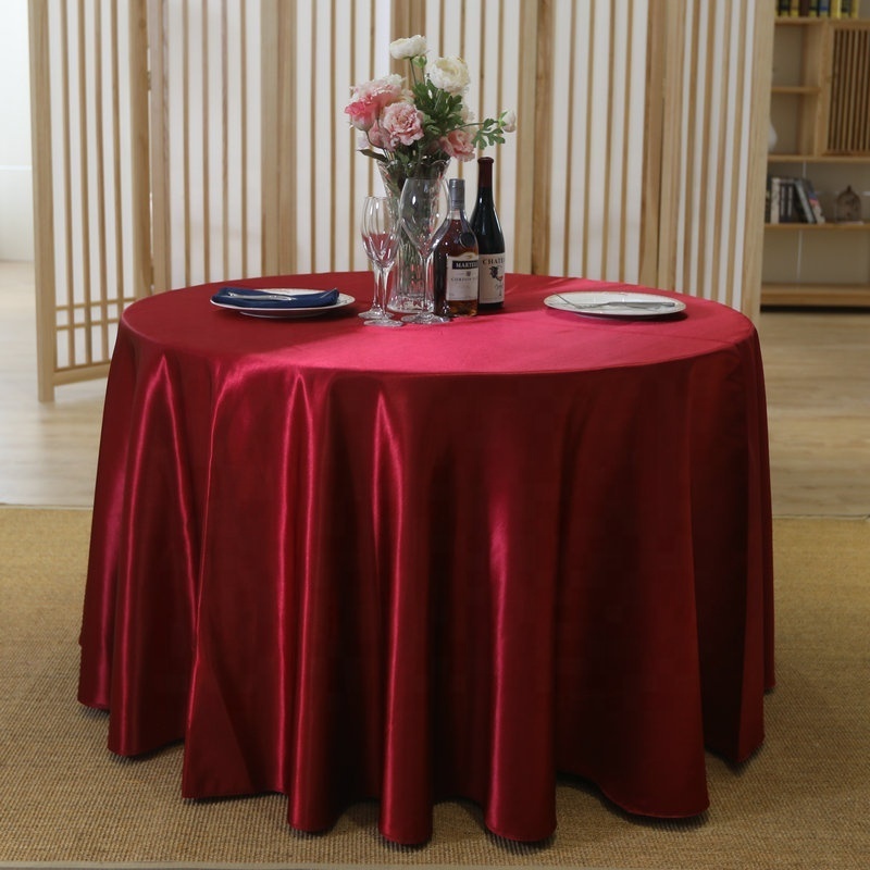 clothes ironing table satin round table cloth for wedding