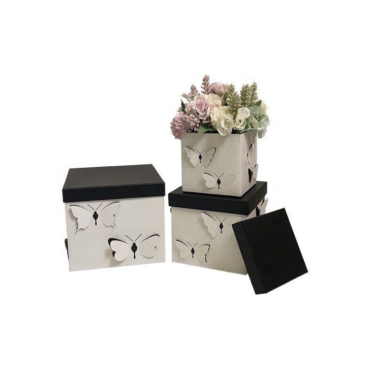 SEEWIN 3D butterfly floral boxes flower boxes for bouquets