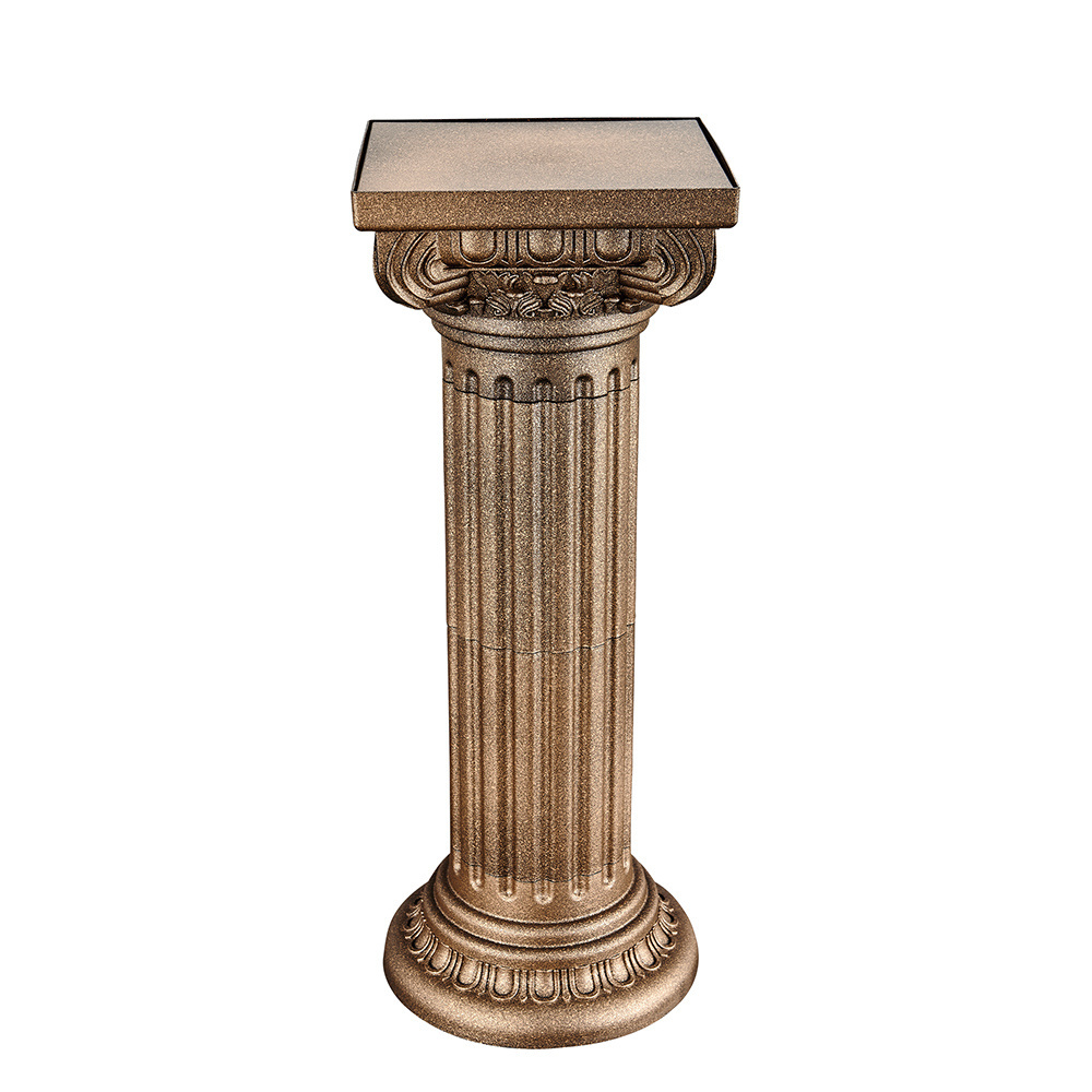 Roman style outdoor garden decorative plastic column for flower pot