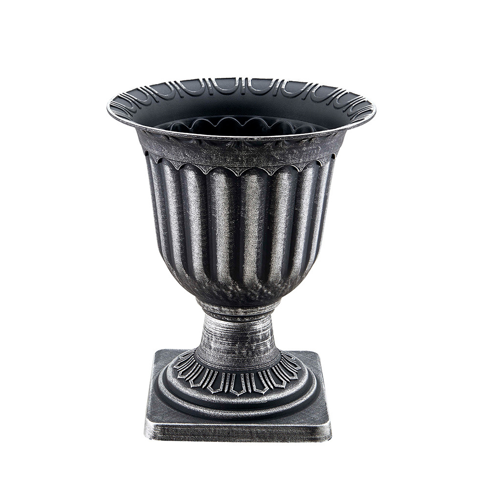 Outdoor garden decorative plastic roman flower pots urn planter