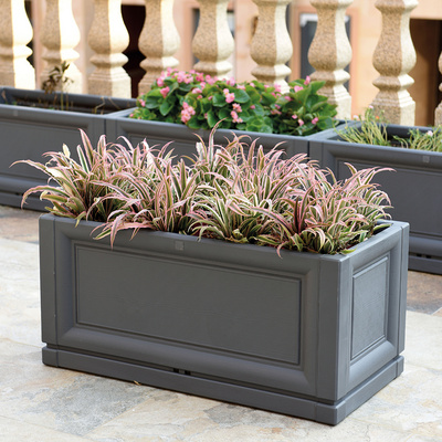 Outdoor high long large rectangular planter plastic planters