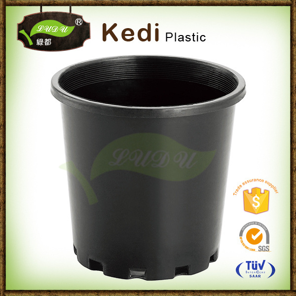 High quality double wall imitate ceramics root control air pruning pot plastic flower pot gallon pots