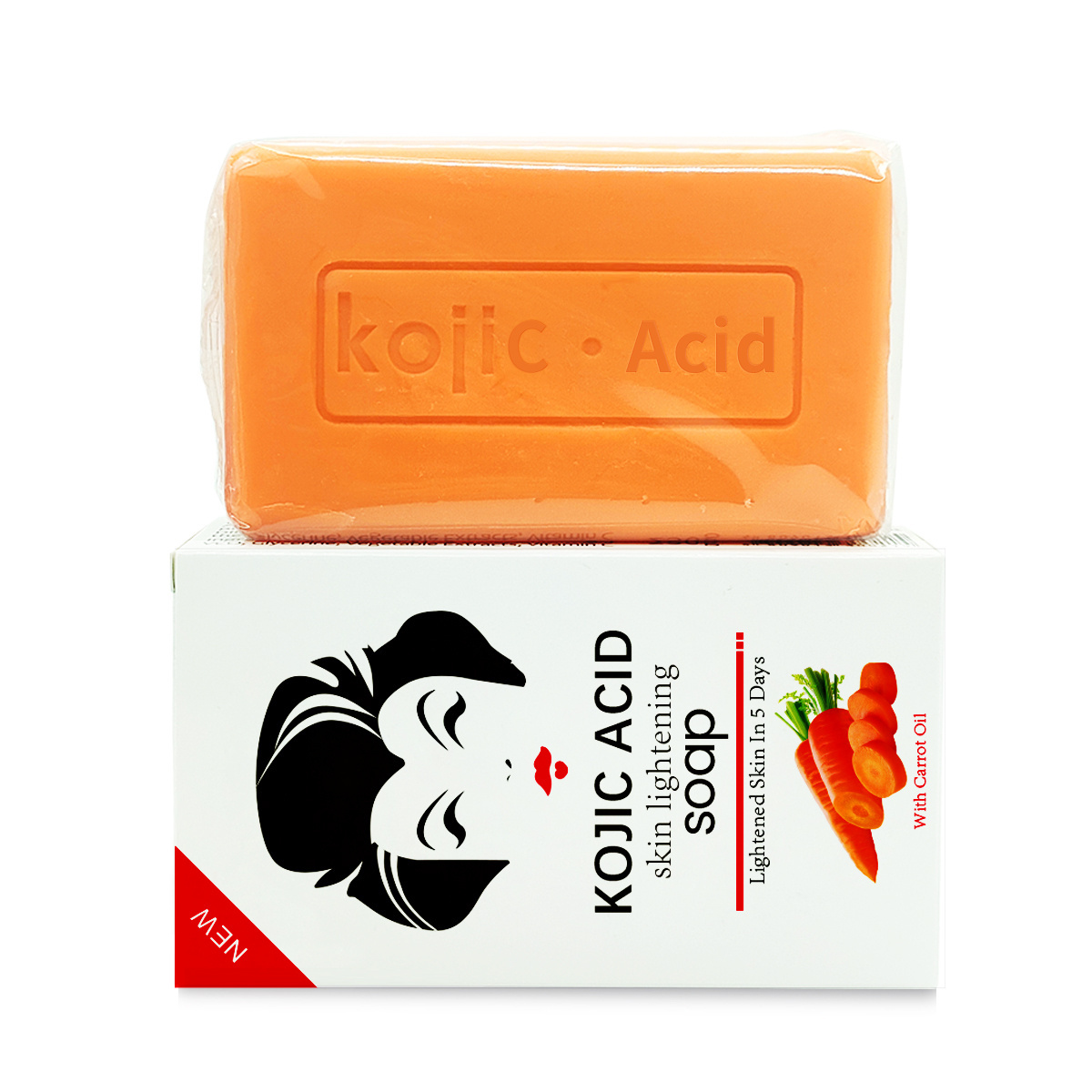 RTS Best Selling private label kojic acid soap with carrot oil 250g skin lightening kojic acid soap kojic acid set