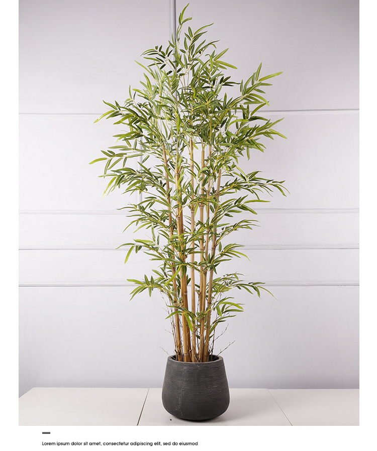 Artificial bamboo plant bonsai tree with pot for sale mini bamboo bonsai tree for indoor or outdoor decoration