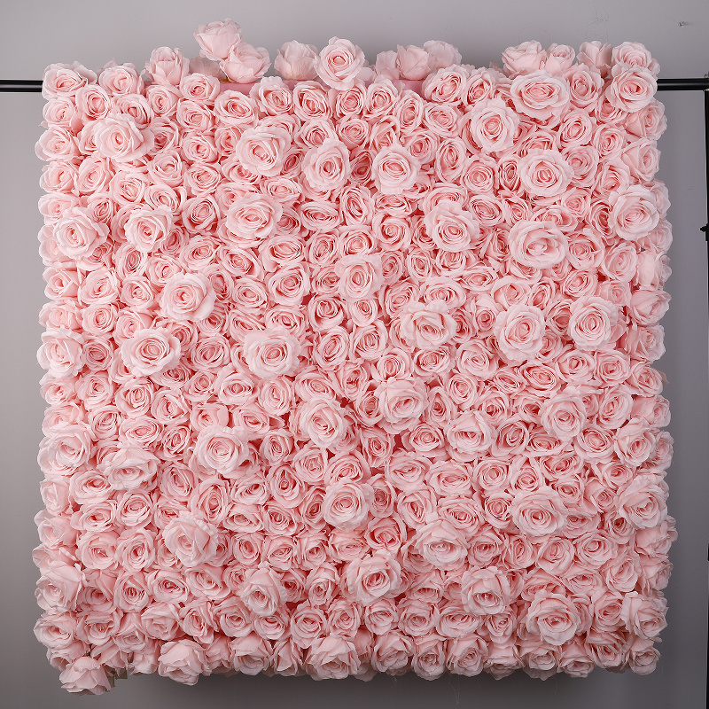 Artificial white rose Wedding Flower Wall Panel for wedding backdrop decoration Artificial big flower wall wedding in silk cloth