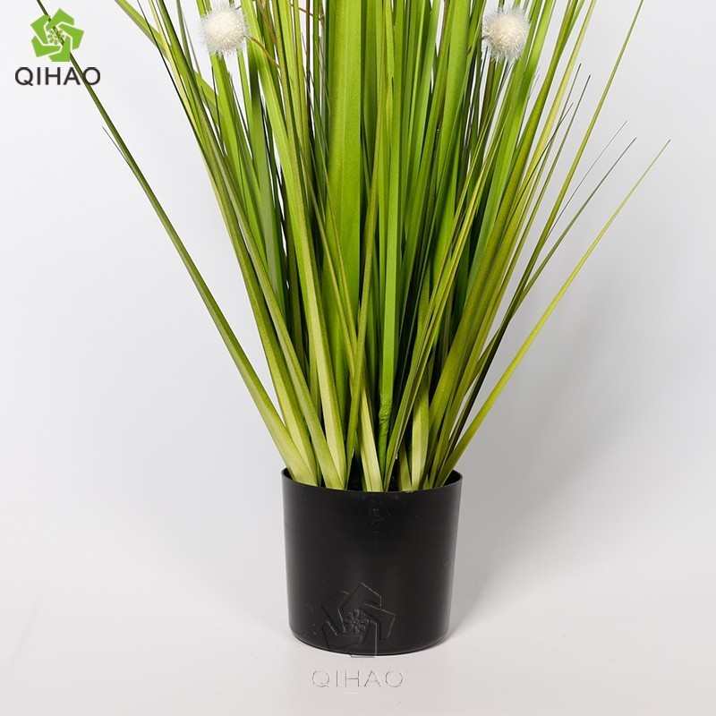 PVC Dandelion Reed Ditch Grass Decorative Indoor Artificial Onion Dog Tail Grass with Pot