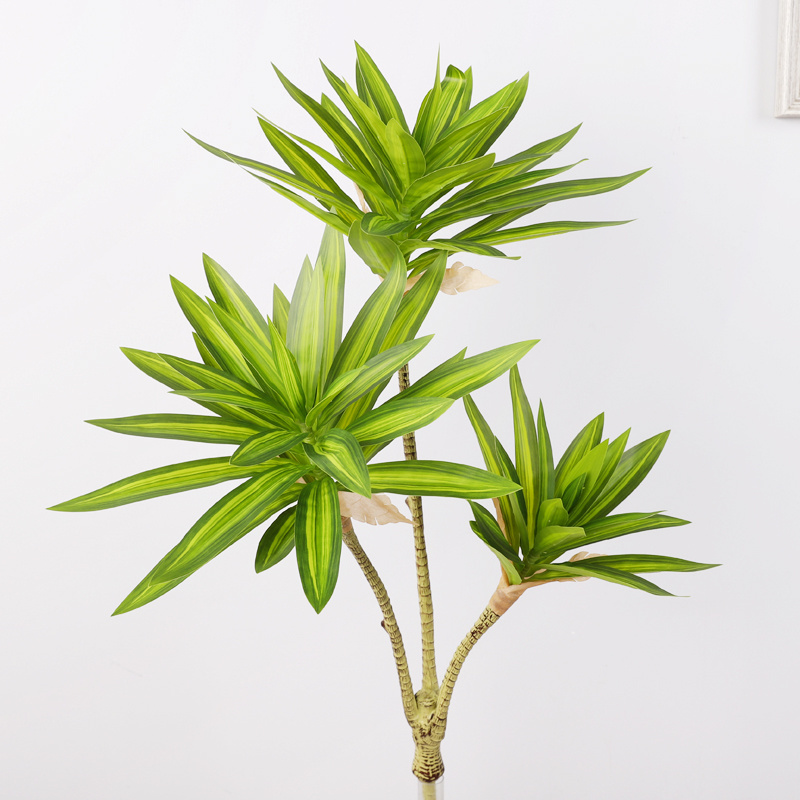 Artificial Lily bamboo simulated green indoor plant for home decoration Artificial plastic tropical Brazilian wood leaf branch