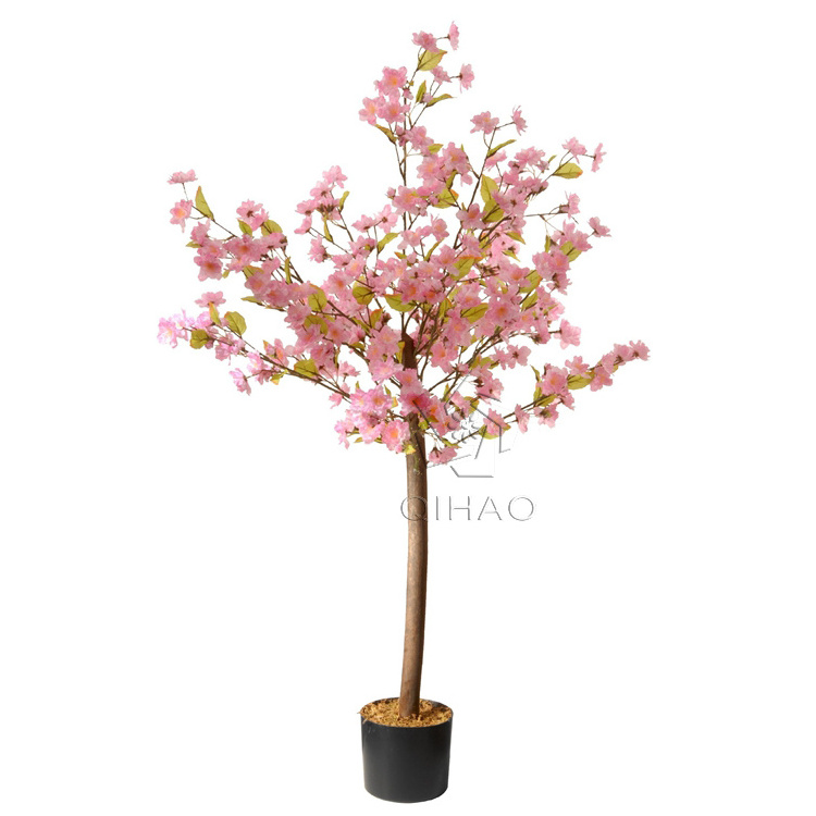 Wholesale Silk Sakura Table Desk Centerpiece Mini Artificial Indoor Cherry Blossom Tree for Wedding Decoration