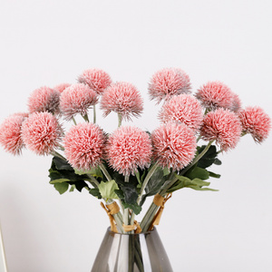 Hot Sale Onion Ball Artificial flower for wedding decoration artificial Dandelion plastic pink onion ball bouquet For Home Decor