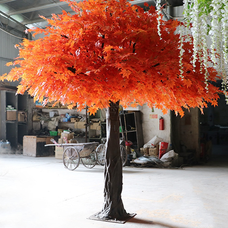 QiHao Factory Customized Outdoor Artificial Big Maple Tree For Landscaping