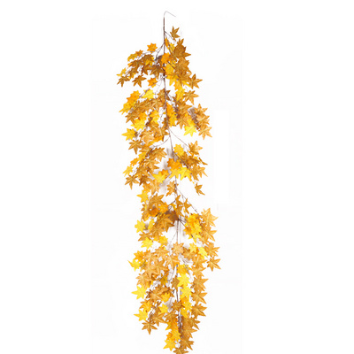 Qihao Fake Fall Plants Artificial Wall Hanging Maple Leaves for Thanksgiving Wedding Party Festival Events Decor