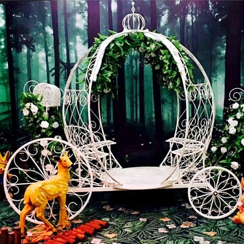 Wedding Favor Wire Centerpiece Cinderella Pumpkin Horse Carriage for Sale