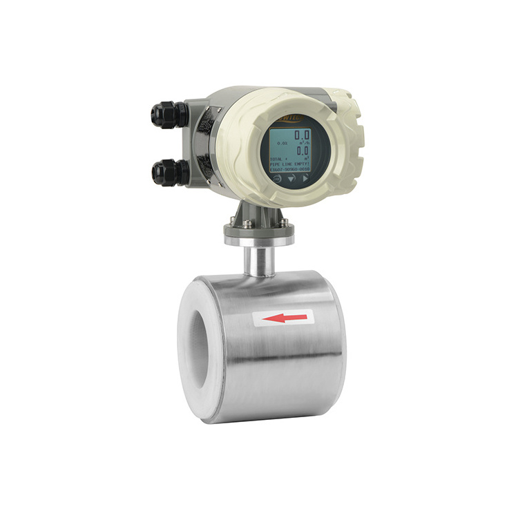 Electromagnetic sulfuric acid smith sewage flow meter counter service water temperature meter water flow regulator