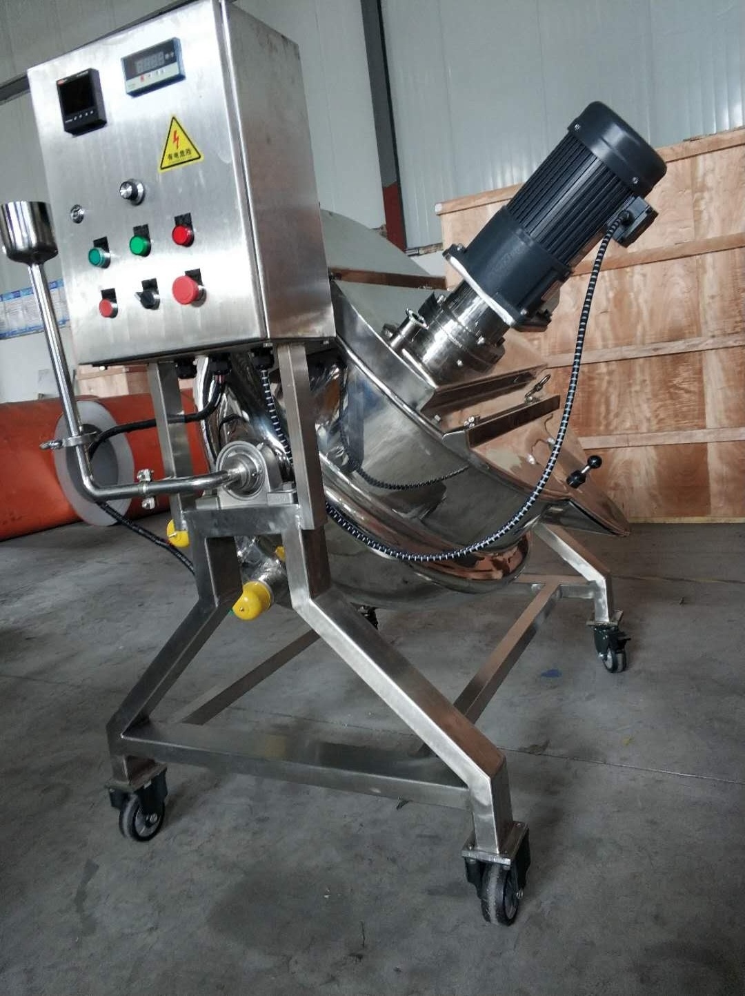 50-500L caramel milk cooking mixer pot tomato sauce fruit jam cooking Jacket kettle with agitator