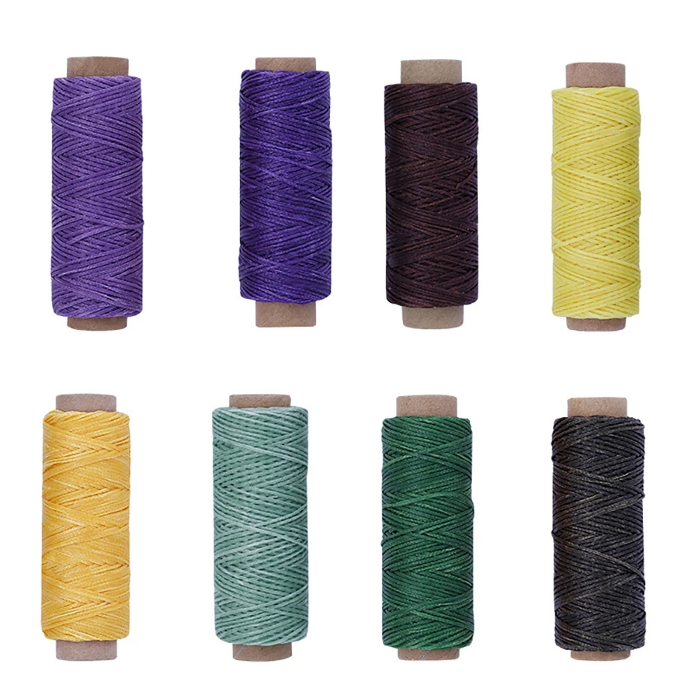 24Colors 50M Leathercraft Waxed Thread Stitching Thread for Leather Craft DIY Bookbinding Shoe Repairing Leather Sewing Supplies