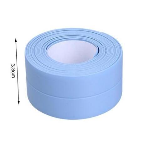 1m Blue Adhesive Tape PVC Wall Corner Sealing Waterproof Self Adhesive Tile Crack Sink Edge Repair Sealant Tape Kitchen Crevice