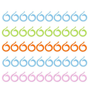 40PCS  21x16 mm Knitting Stitch Markers Plastic Knitting Counters Stitch Needle Clip Rings for Weaving Knitting Accessories