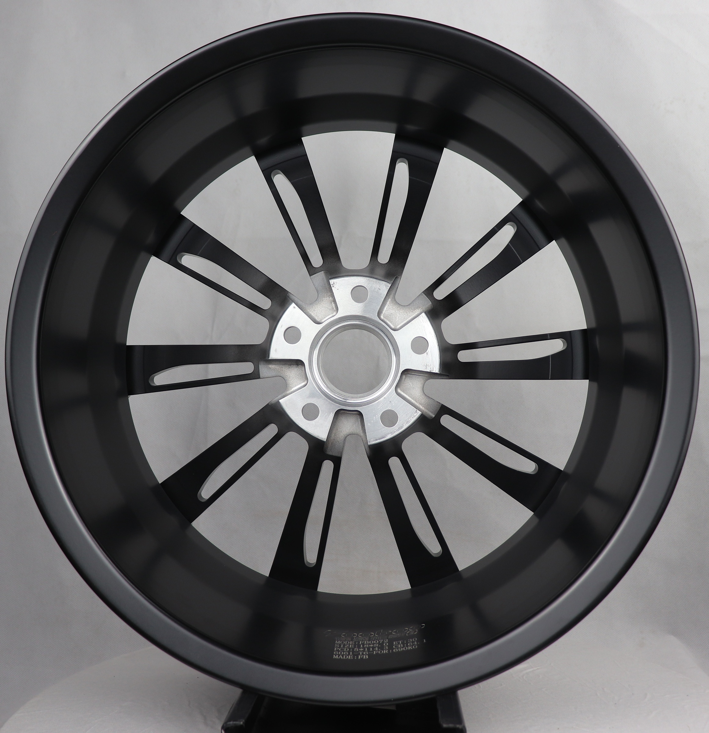 Flrocky Top Level Matte Black 5X114.3 Forging Alloy Wheels 18 Inch 5 Hole Monoblock Forged Wheel Rims For Tesla