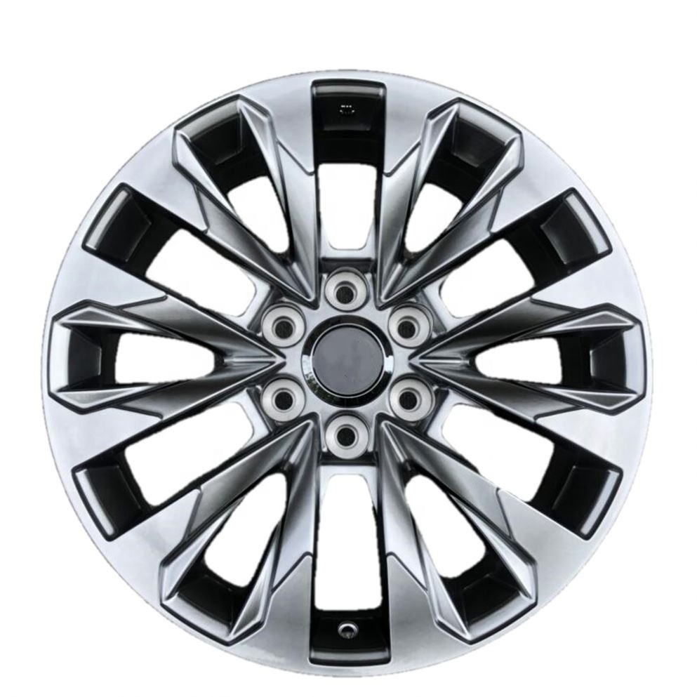 Flrocky Zion Best Selling 18X8 20X8 Inch Alloy Wheels 4X4 Car Rims Hyper Black With PCD 6X139.7  Land Cruiser