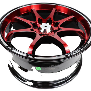 Wholesale Black And Red Rims 15 16 17 Inch 4 Lug 4X100 Wheels 4X1143 Sport Rim