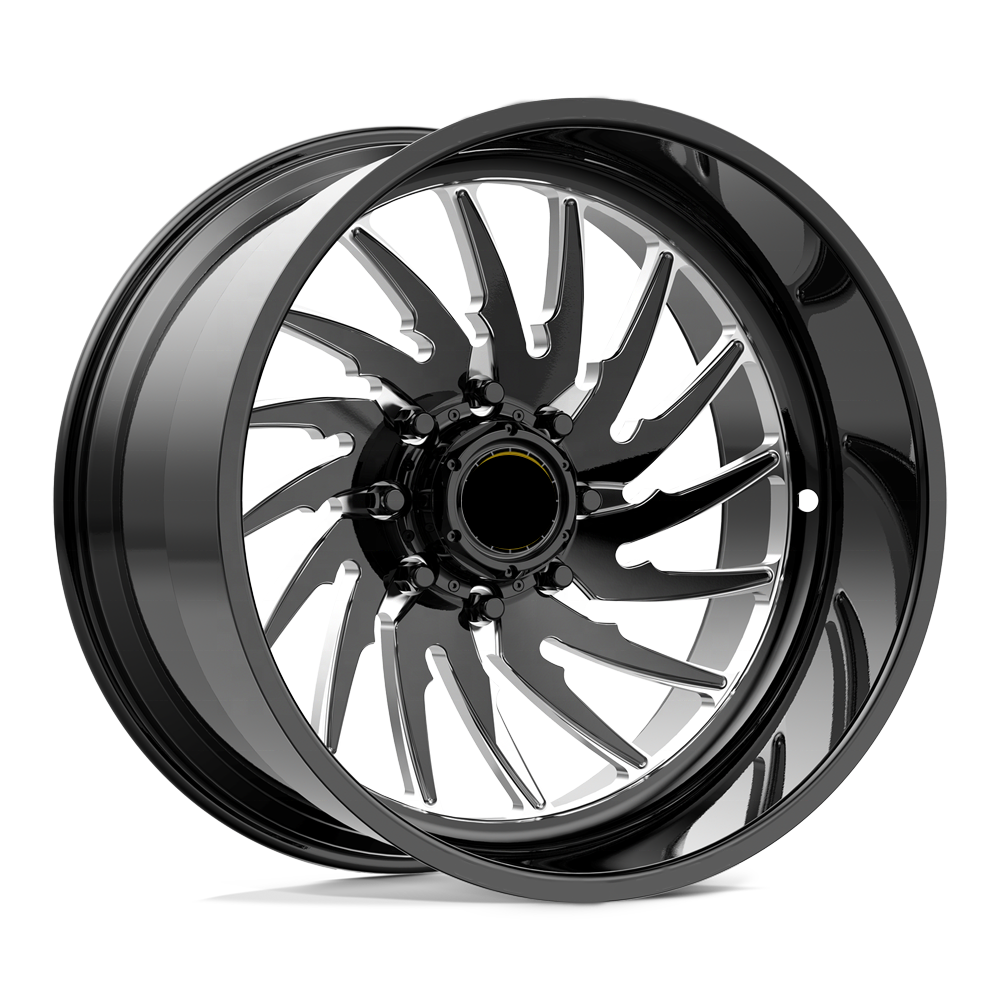 Deep Dish 22X12 24X14 26X16 inch 4x4 alloy forged wheel black barrel rims 8X170 6X139.7offroad truck rim wheel For F150