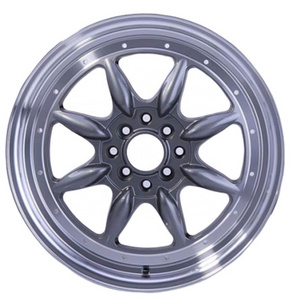 Full Size Deep Dish Pink Black Silver 14 15 Inch 4/8*114.3/100/108/105/110/112 Passenger Car Wheel Rims Multi Color