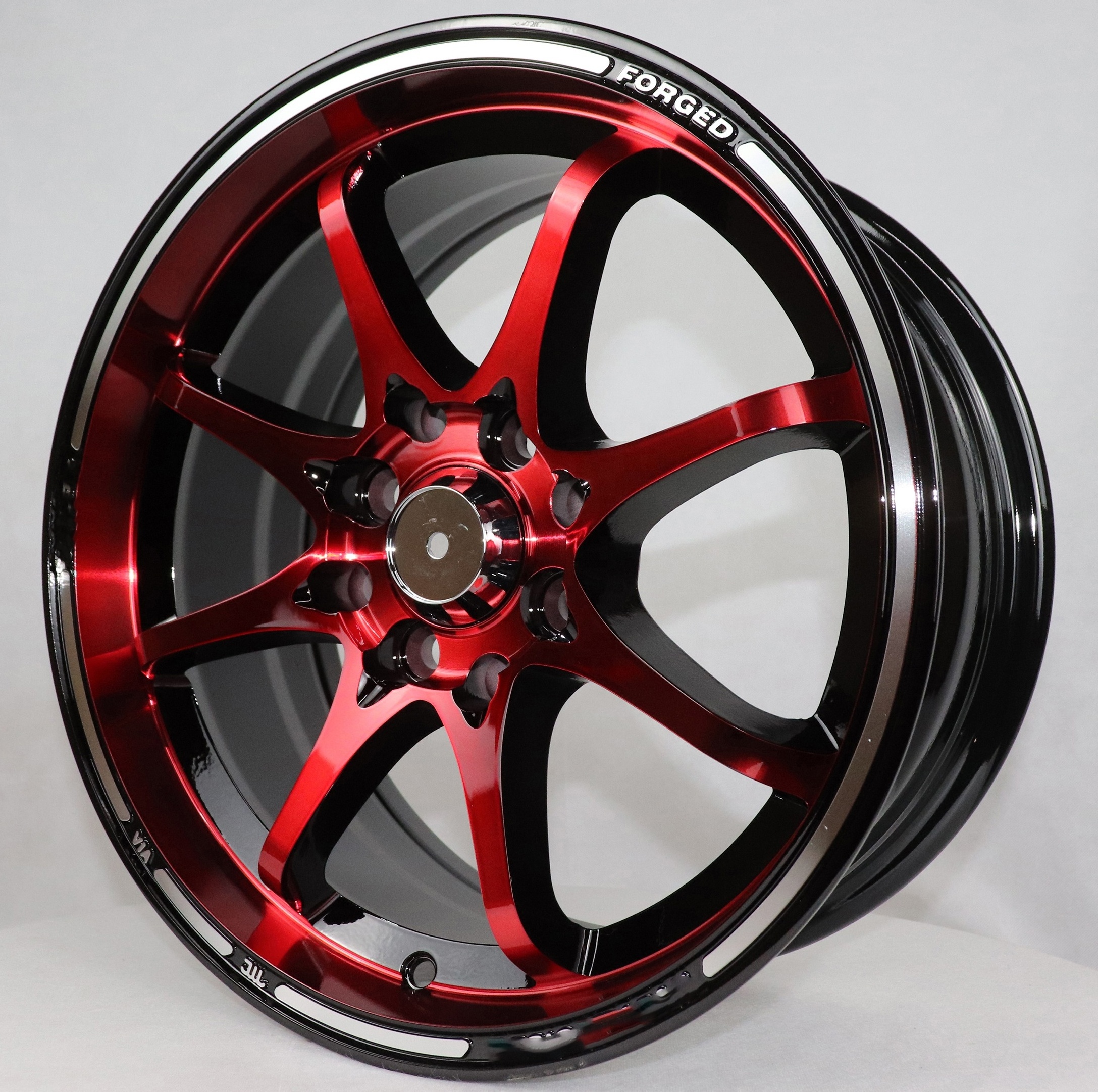 Wholesale Black And Red Rims 15 16 17 Inch 4 Lug 4X100 Wheels 4X1143 Sport Rim