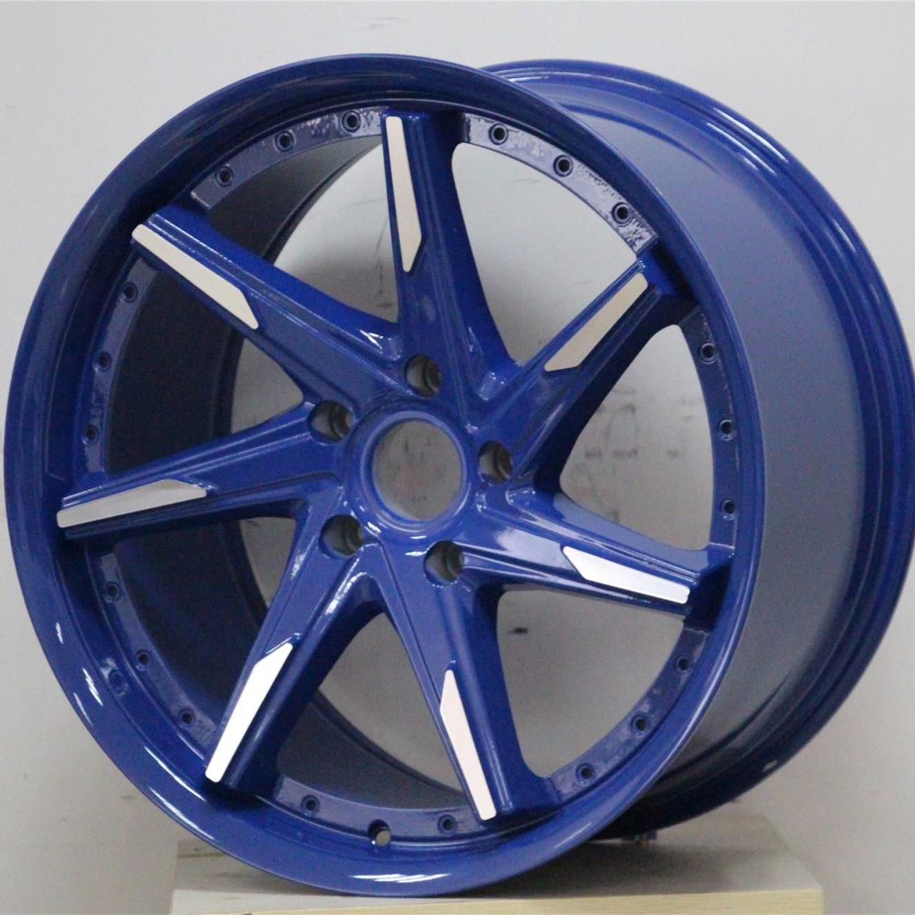 Flrocky [Big Size] Purple/Blue/Black Machined Face Passenger Car Alloy Wheel Rims 20 22 Inch 5*112/115/114.3/120/120.65/127/130 22''X11j